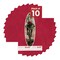 Red Suede Mat Board for 10x20 Frames - Oval Opening for 5x15 Photos